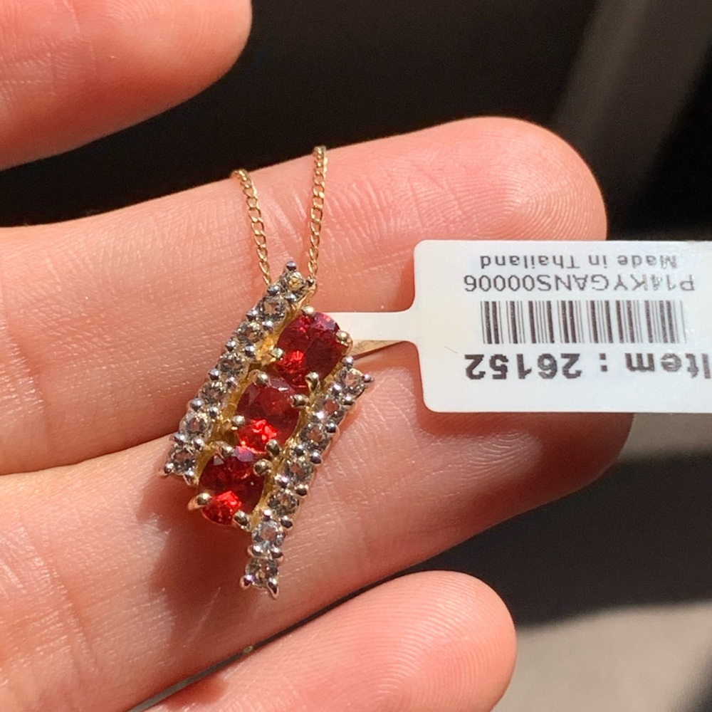 14k Andesine gemstone necklace - Picture 8 of 11